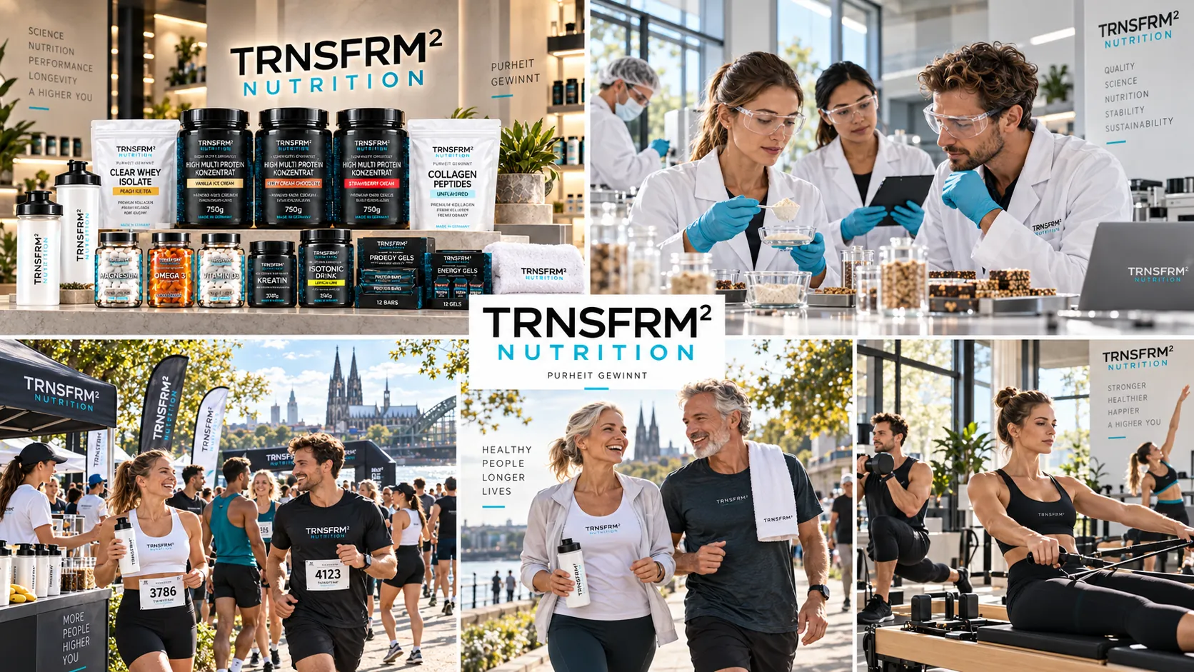 TRNSFRM² im Labor, beim Lauf-Event, im Studio und im Alltag